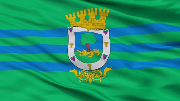 istock La Florida City Flag, Chile, Closeup View 1053104544