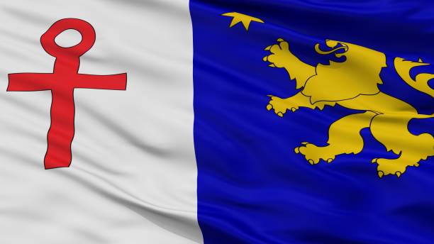 istock Quirihue City Flag, Chile, Closeup View 1053104616