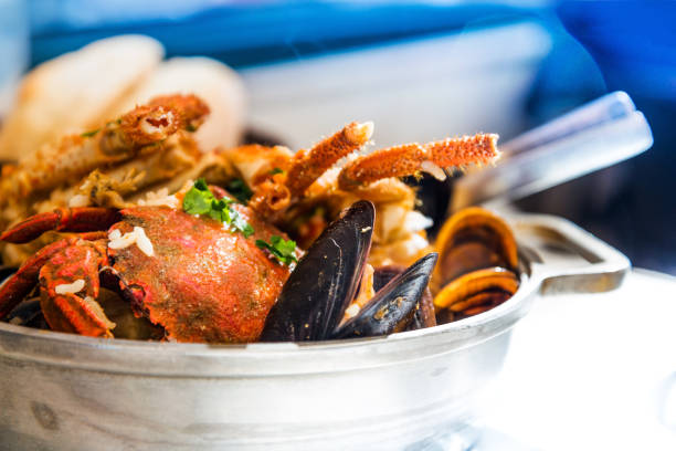 istock closeup mix seafood soup pot 1053104794