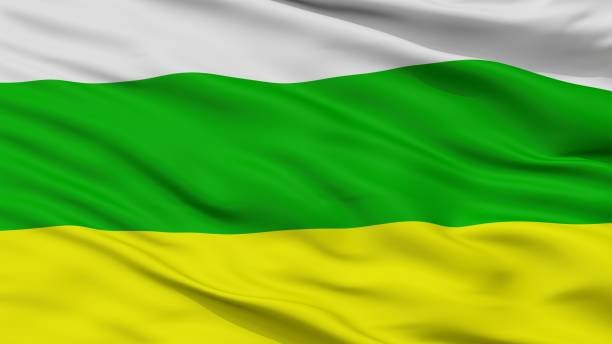 Palmira City Flag, Colombia, Closeup View Palmira City Flag, Country Colombia, Closeup View, 3D Rendering palmira colombia stock pictures, royalty-free photos & images