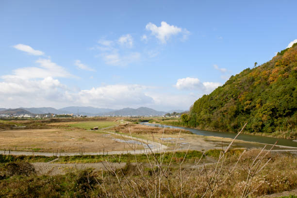 istock Rural scene and river in Japan 1053107704