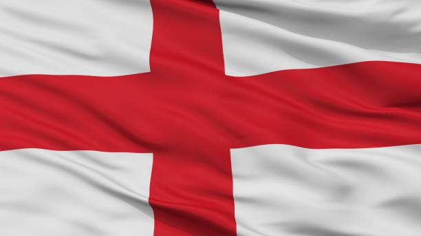 istock Genoa City Flag, Italy, Closeup View 1053110706