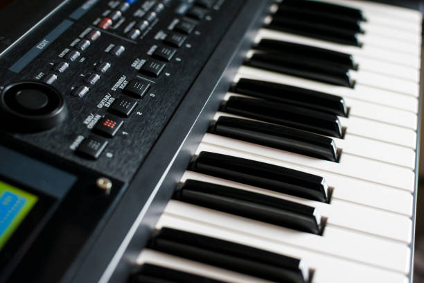 istock Closeup of Roland keyboard synthesizer 1053111132