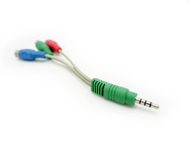 istock Jack instrument cable isolated on a white background abstraction. 1053119664