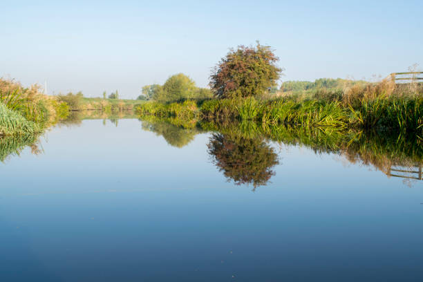 The River Dearne Between Adwick Upon Dearne and Harlington stock photo