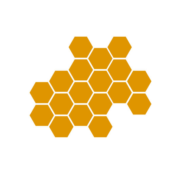 waben sie-biene-symbol auf weißem hintergrund. waben sie-symbol für ihre website-design, logo, app, ui. flachen stil. honig-kamm-zeichen. - beehive stock-grafiken, -clipart, -cartoons und -symbole