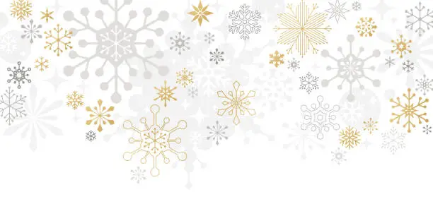 Vector illustration of Modern Graphic Snowflake Holiday, Christmas Background