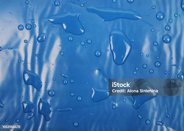 Blue Texture Of Plastic With Reflections And Bubbles Similar To The Sea Texture Background Stock Photo - Download Image Now