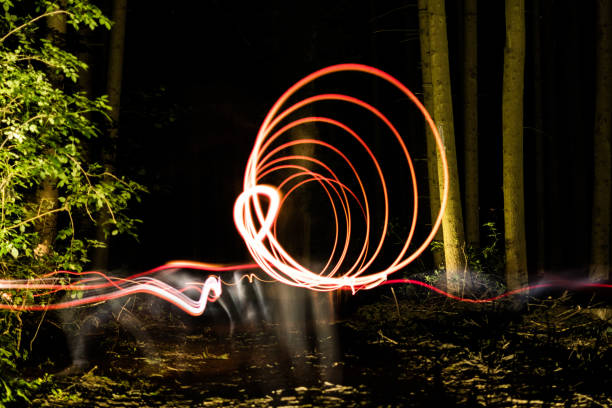 istock crazy lights in the forest, austian forest, 1053152090