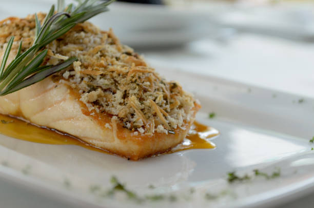 istock Baked Crusted Salmon with rosemary. 1053159856