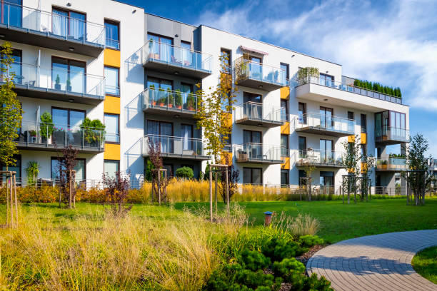 istock Modern apartment building architecture, Warsaw, Poland 1053165832