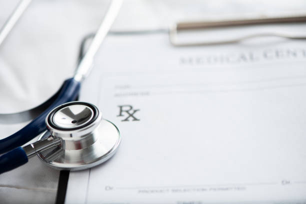 istock medical prescrpition with stethoscope 1053168646