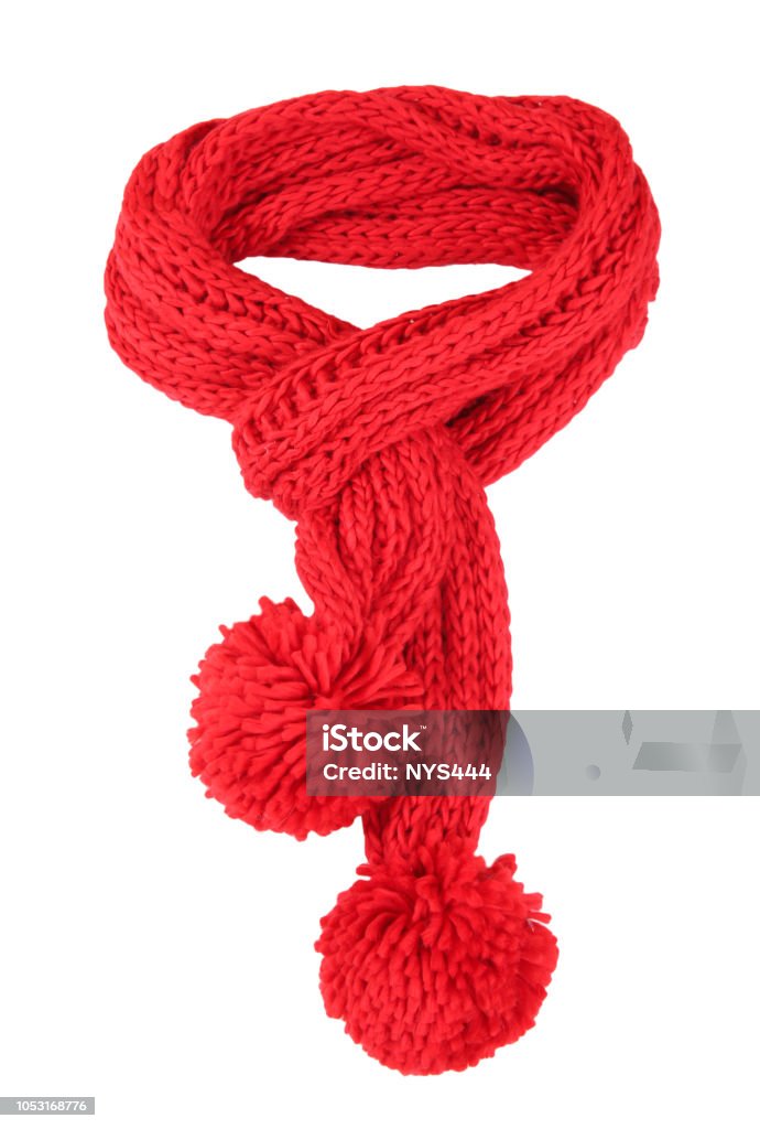 Foulard rouge isolé. - Photo de Écharpe libre de droits