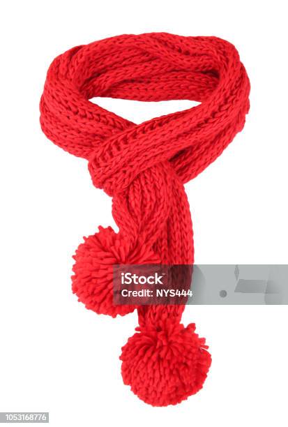 Photo libre de droit de Foulard Rouge Isolé banque d'images et plus d'images libres de droit de Écharpe - Écharpe, Rouge, Noël