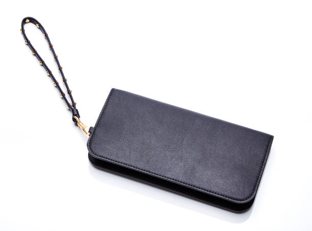 istock black wallet for woman  on white background 1053173384