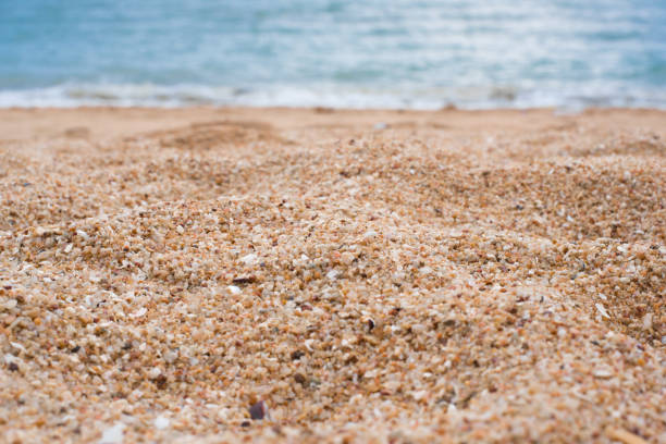 istock Abstract beach background. White sand, blue sky and calm tropical beach landscape.beautiful seascape panorama. Composition of nature.Use as background image for presentation. 1053173678