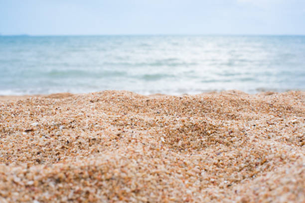 istock Abstract beach background. White sand, blue sky and calm tropical beach landscape.beautiful seascape panorama. Composition of nature.Use as background image for presentation. 1053173684