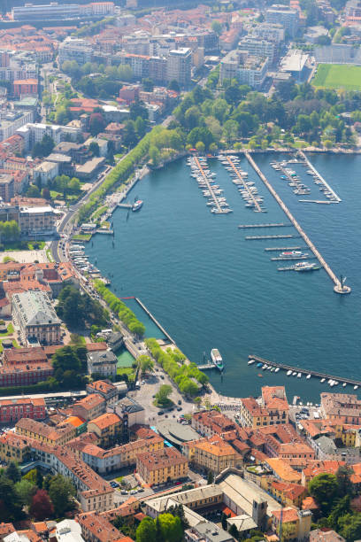 istock aerial view at the Como harbor, Como Lake 1053177120