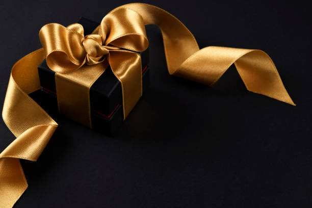 istock Close up shot of nice present on copy space background. 1053179252