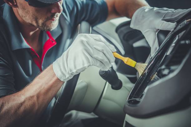 istock Detailed Car Interior Cleaning 1053179446