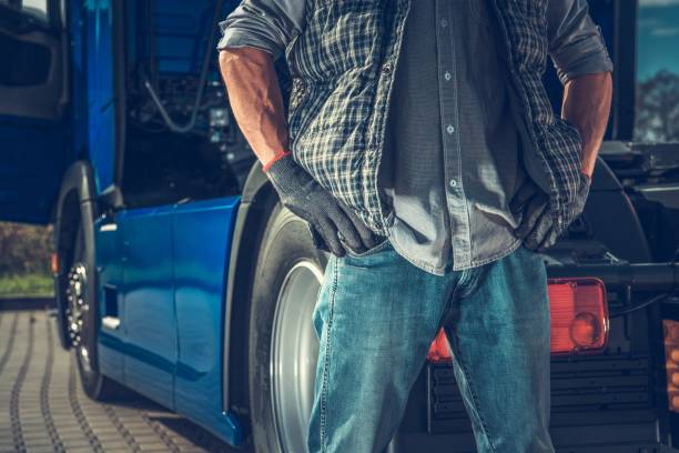 istock Driver in Front of Truck 1053179656