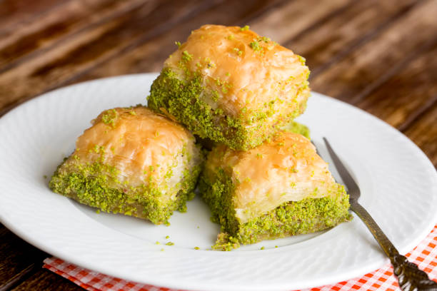 istock Turkish kitchen; Traditional delicious Turkish desserts; Baklava 1053179764