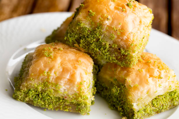 istock Turkish kitchen; Traditional delicious Turkish desserts; Baklava 1053179810