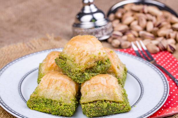 istock Turkish kitchen; Traditional delicious Turkish desserts; Baklava 1053181474