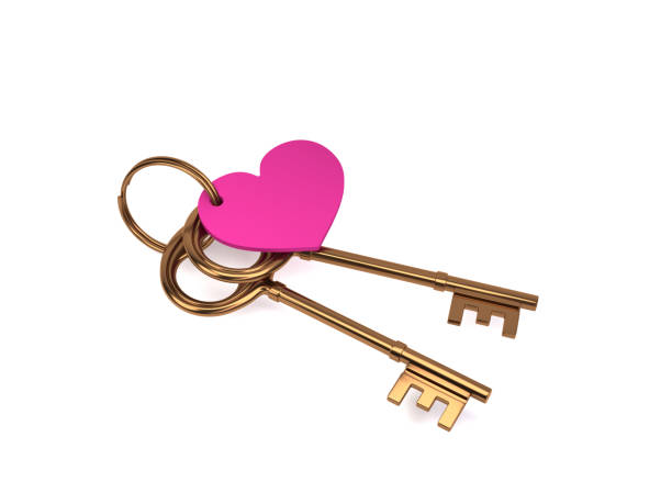 istock metal keys on a white background - heart - gold - 3d illustration - rendering 1053181894