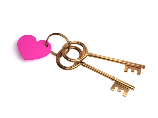 istock metal keys on a white background - heart - gold - 3d illustration - rendering 1053181896