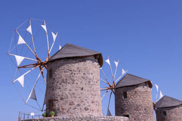 istock Windmills on Patmos island 1053184276