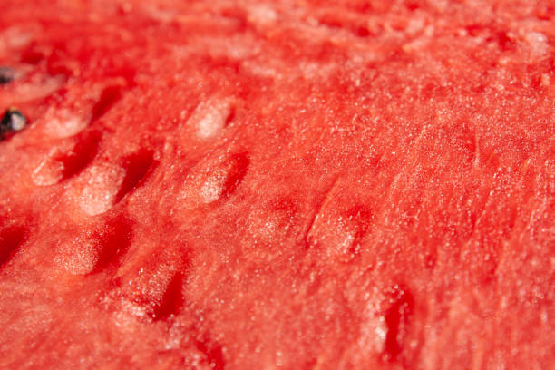 istock Texture of red ripe watermelon 1053184310