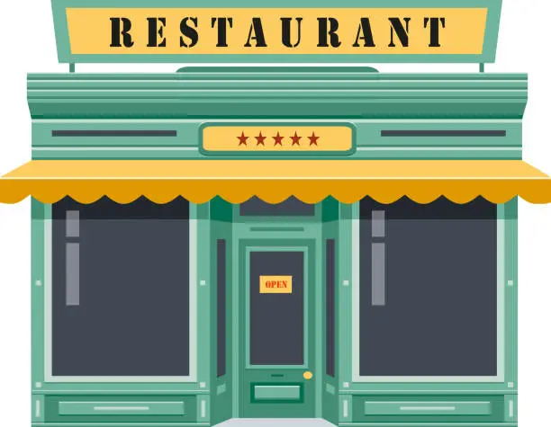 Vector illustration of Vintage restaurant