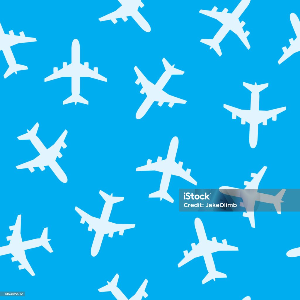 Airplan Vector Pattern Airplane Pattern Stock Illustration - Download Image Now - Aerospace ...