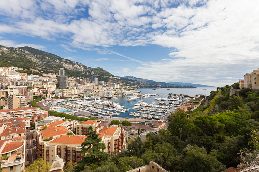 Principality of Monaco, panoramic view of the ward Le Condamine