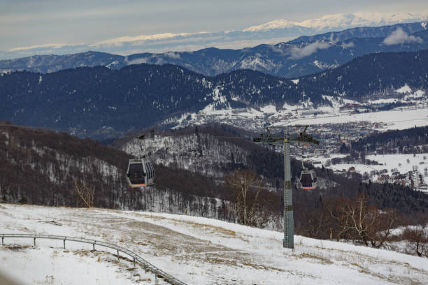 istock Ski lift on bright winter day 1053198200