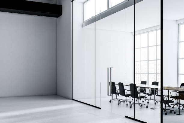 istock White meeting room interior, office lobby 1053204142