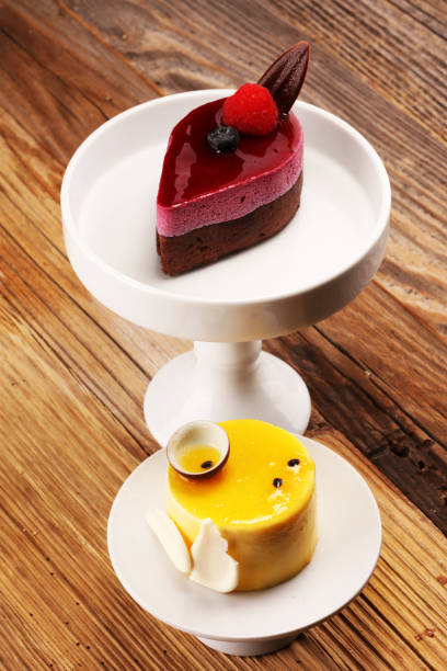 istock Delicious raspberry cake with fresh raspberries, blueberry and lemon cake.  confiserie cake cuisine. 1053208076