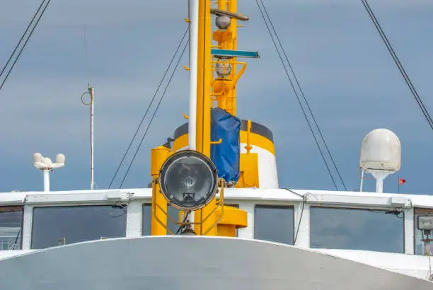 Photo of The warning system on the deck of ship