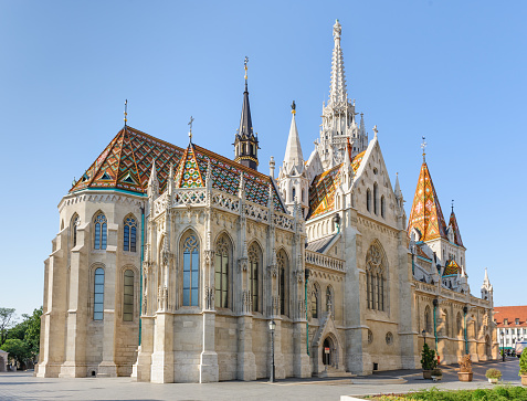 St Mathias Church in Fishers Bastion, Budapest, Hungary