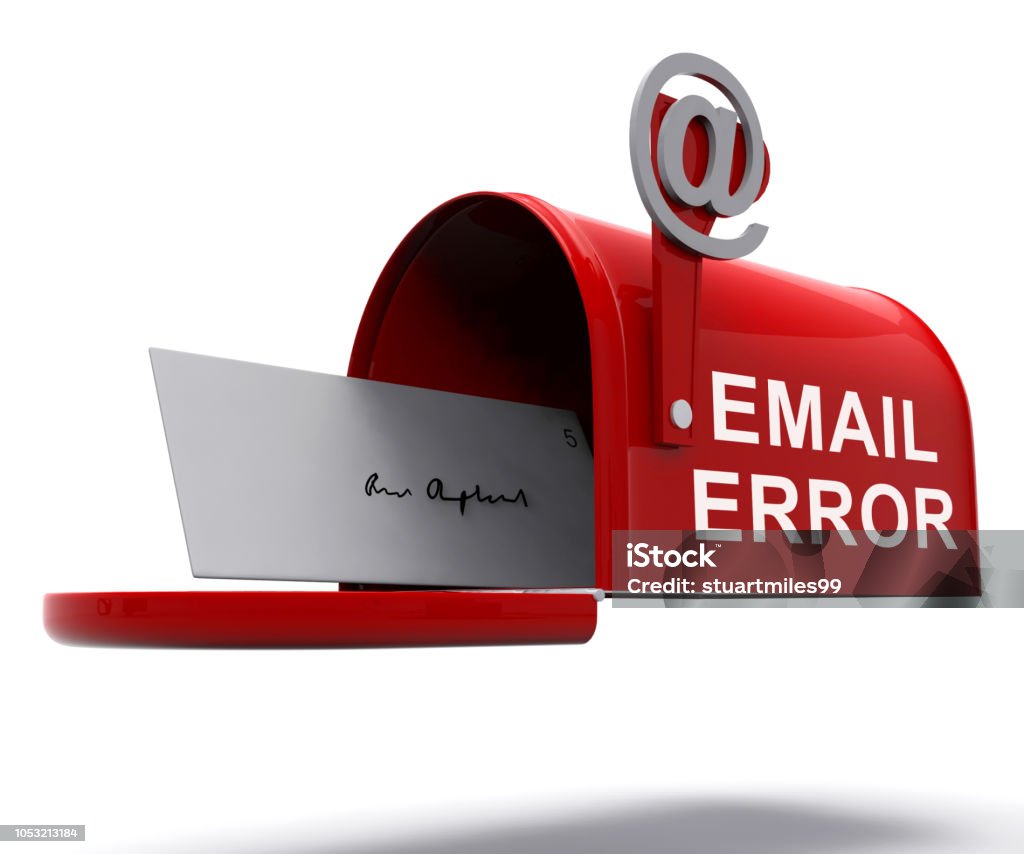 Email Rendering Fail Visual Examples Email Fail Error Send Trouble 3d Rendering Stock Photo - Download Image ...