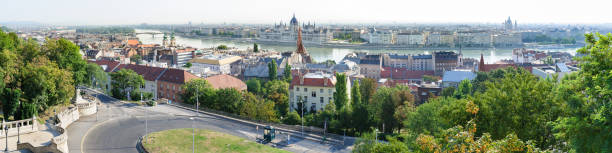 istock Panoramic view of Budapest with Parliament building 1053213452