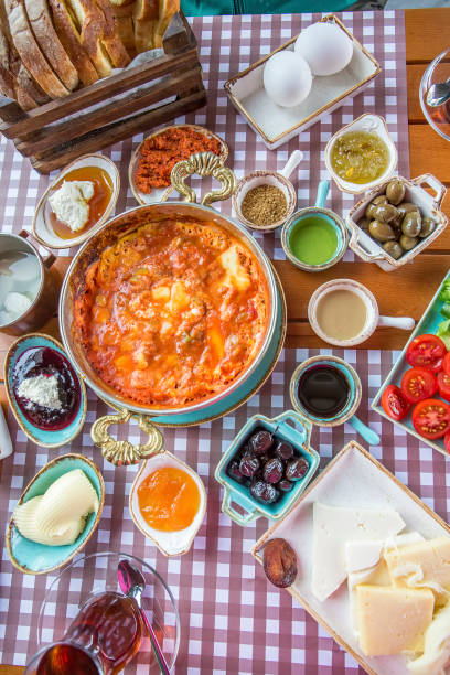 istock Turkish kitchen; Traditional delicious Turkish breakfast 1053217428