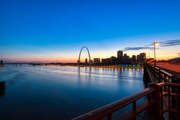 istock St. Louis, Missouri skyline and Gateway Arch 1053222756