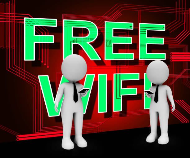 istock Free Wifi Logo Surfing Hotspot 3d Rendering 1053225168