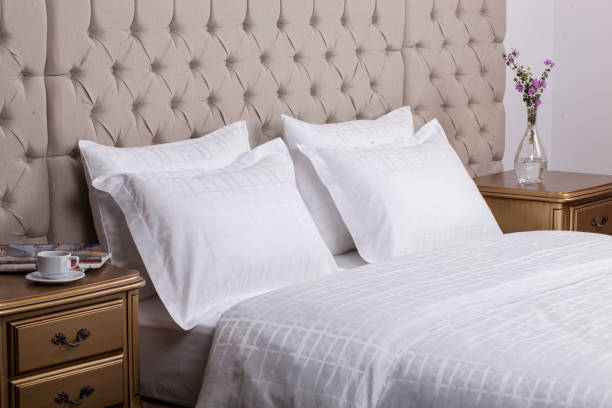 istock Hotel room interior detail from bed 1053231148