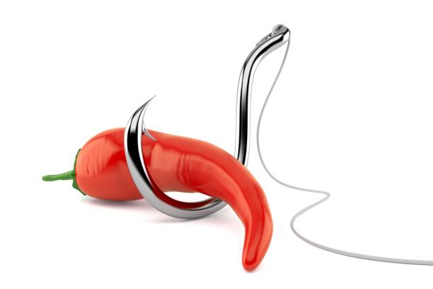 istock Hot paprika with fishing hook 1053232976