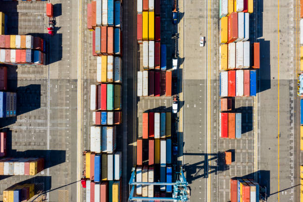 istock Aerial Port of Long Beach Container Yard 1053236658