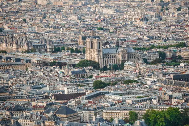 Paris cityscape from the Montparnasse Tower