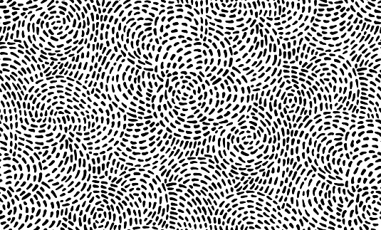 istock Black & White Circular Lines Pattern 1053248994